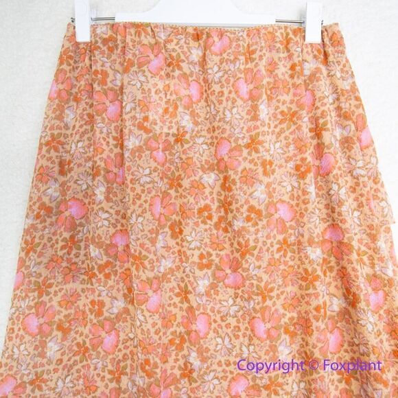 New! Free People Romance Me Floral Print Maxi‎ Half Slip Skirt , size M - Picture 10 of 16